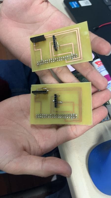Two-layer PCB, fabricated